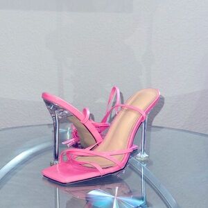 Elegant Pink Strappy Heels